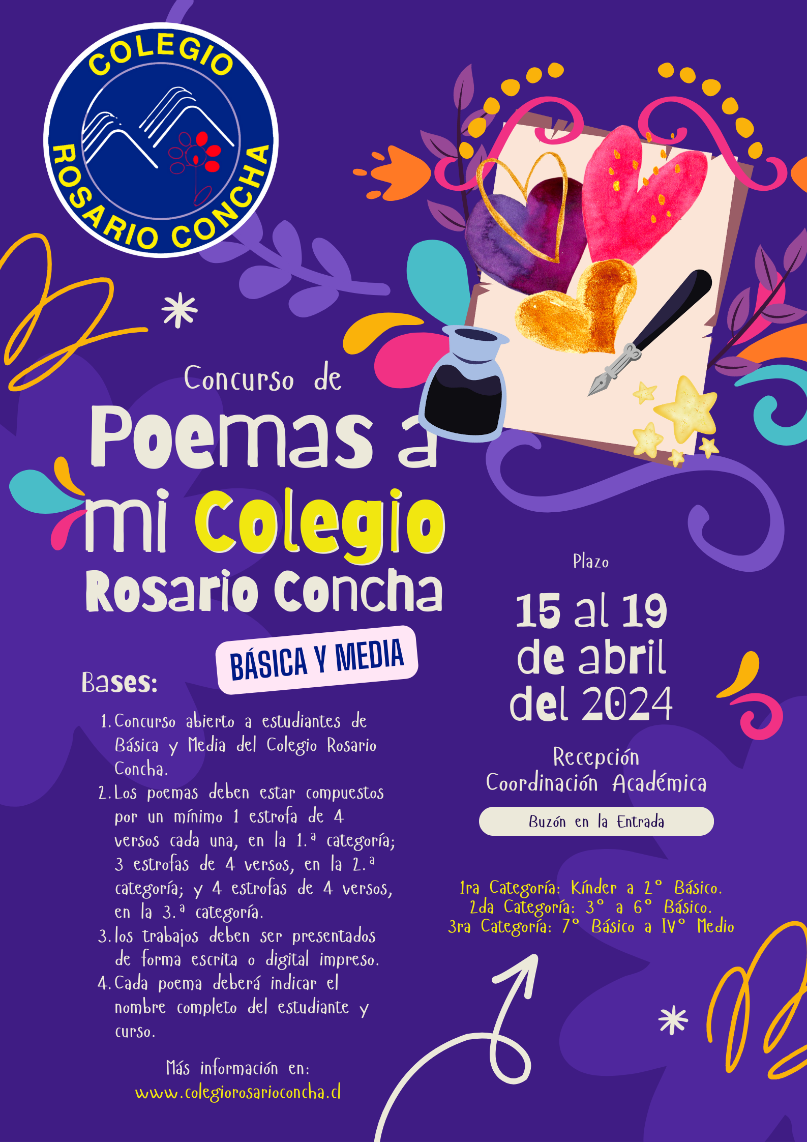 Concurso De Poemas A Mi Colegio Rosario Concha